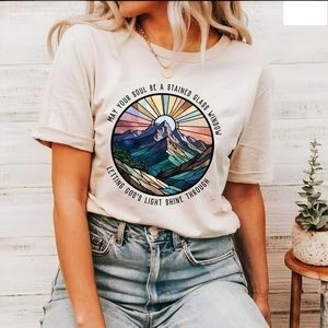 Christian T-Shirt - God_s Light Shines Through